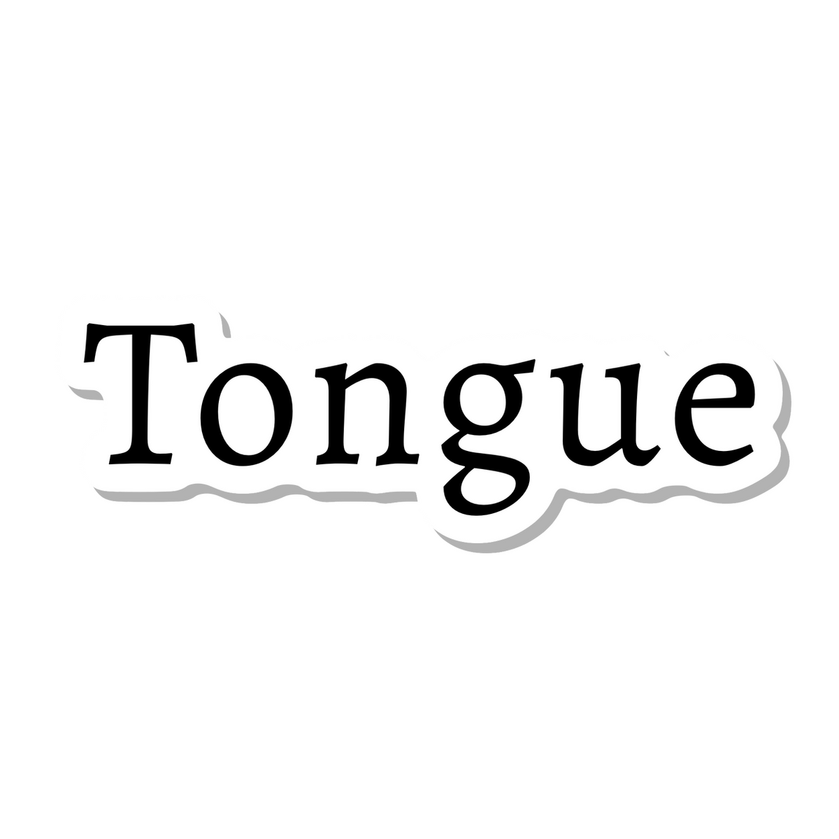 Tongue die-cut sticker