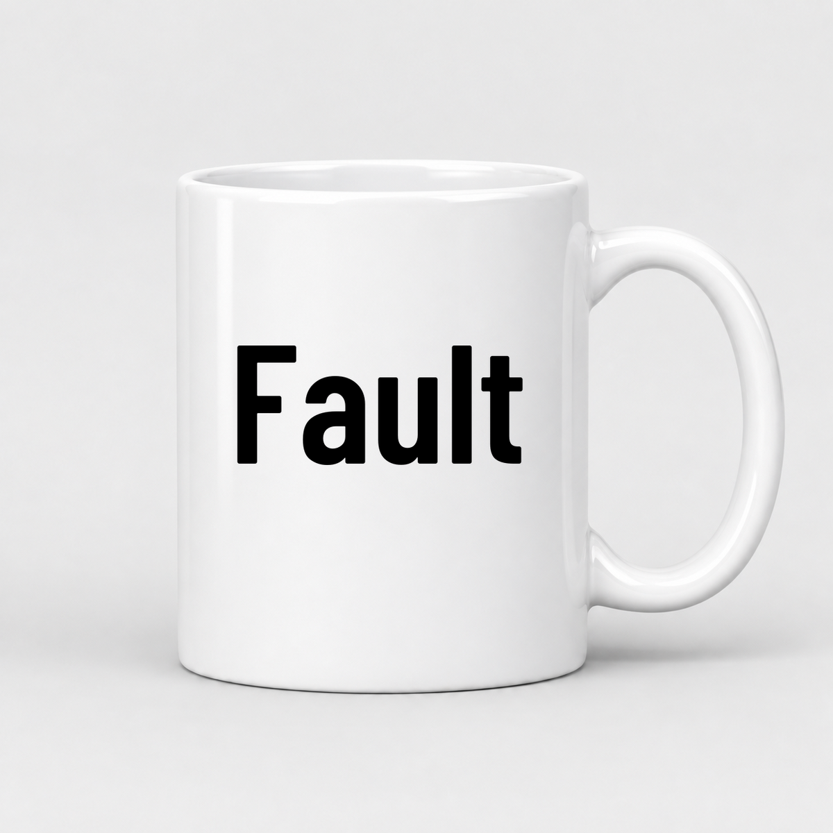 Fault Mug in white