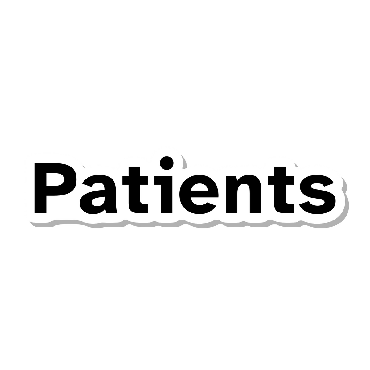 Patients die-cut sticker