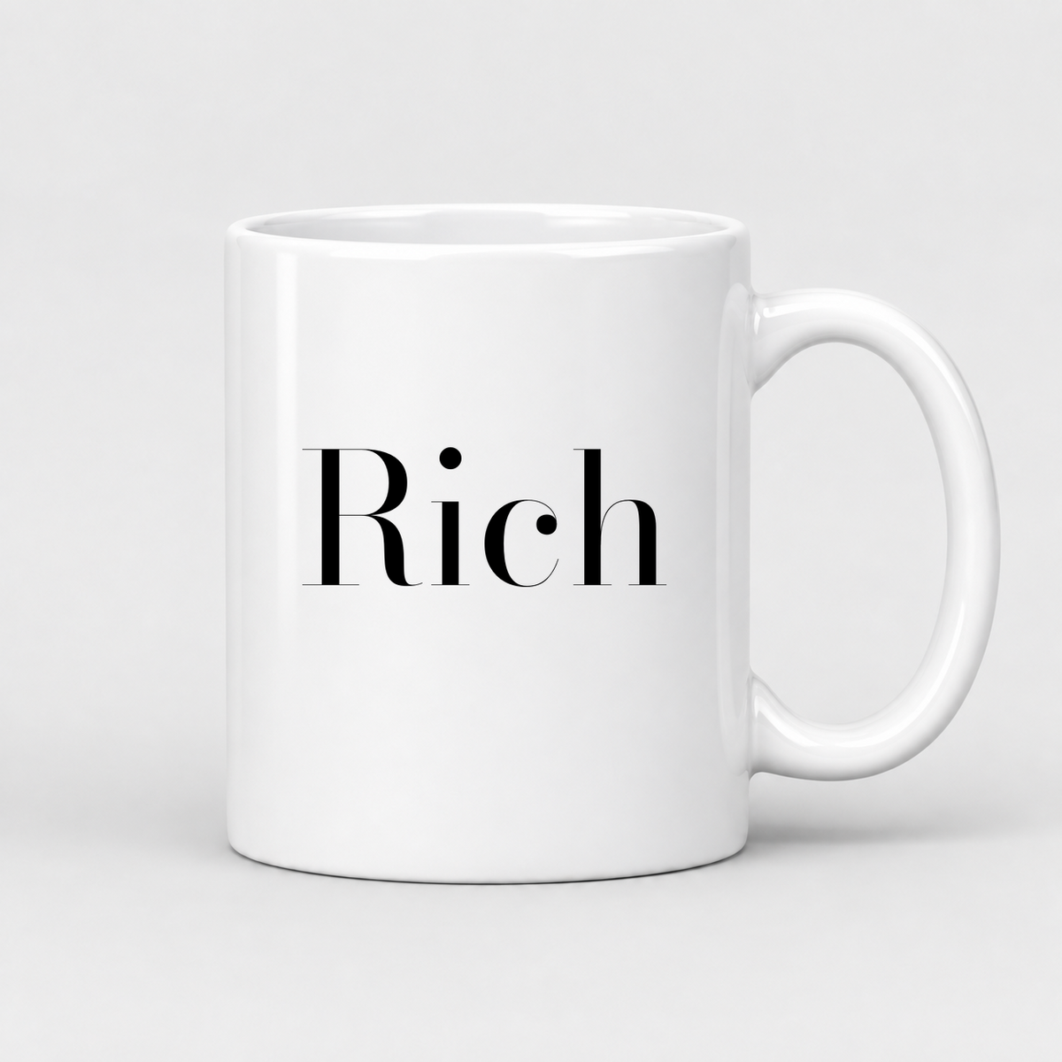 Rich Mug in white