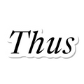 Thus die-cut sticker