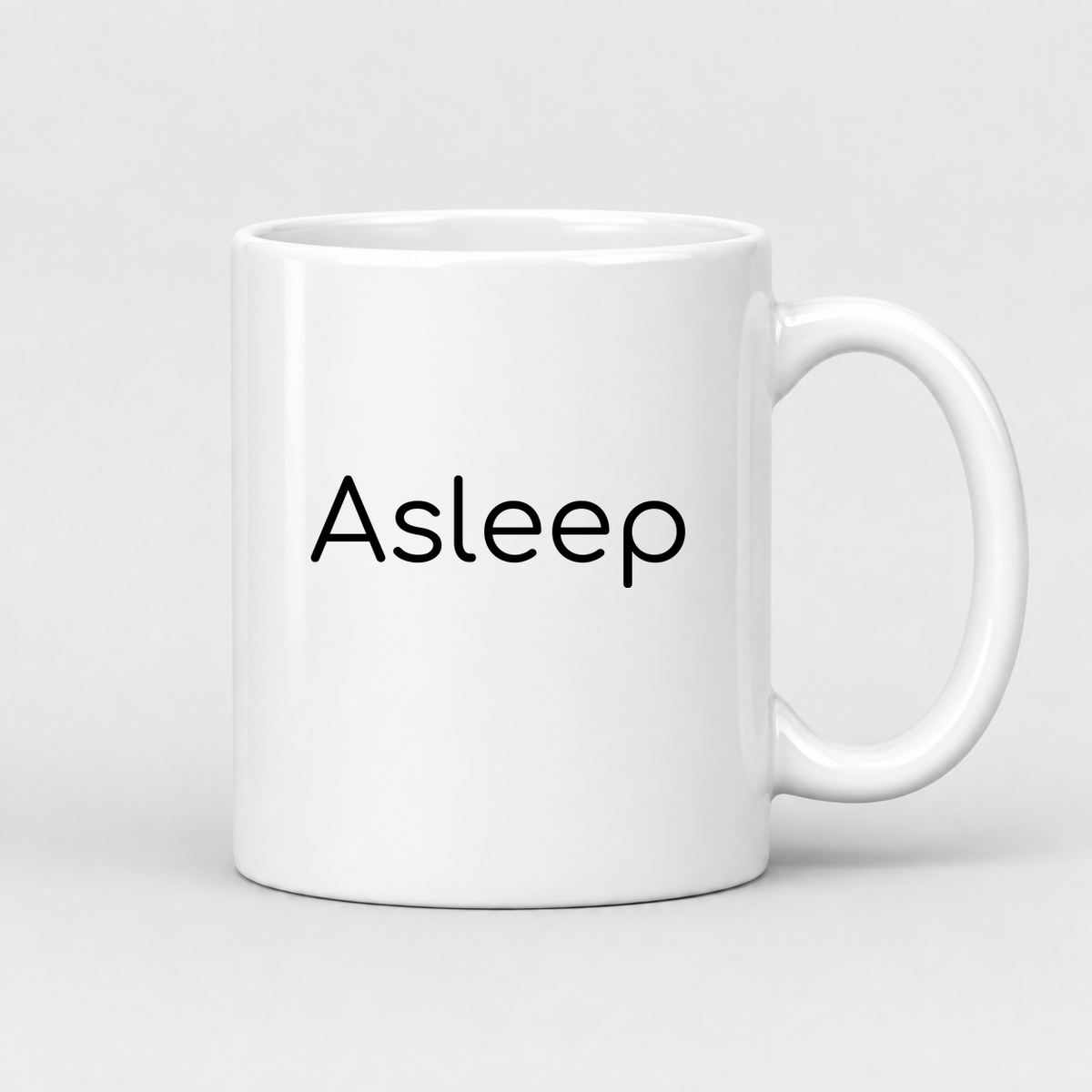 Asleep Mug in white