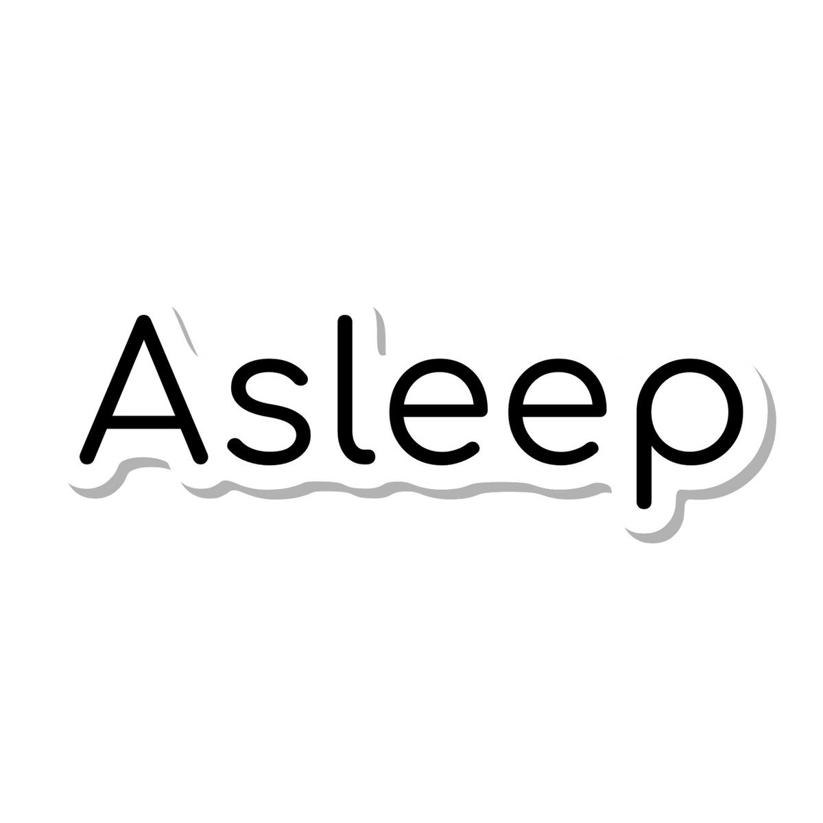 Asleep die-cut sticker