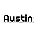 Austin die-cut sticker
