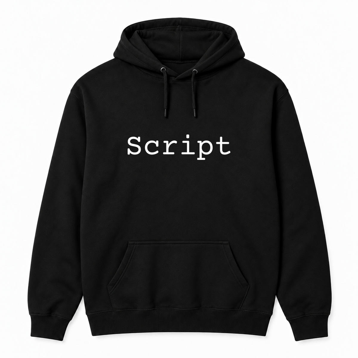 Script Hoodie in black