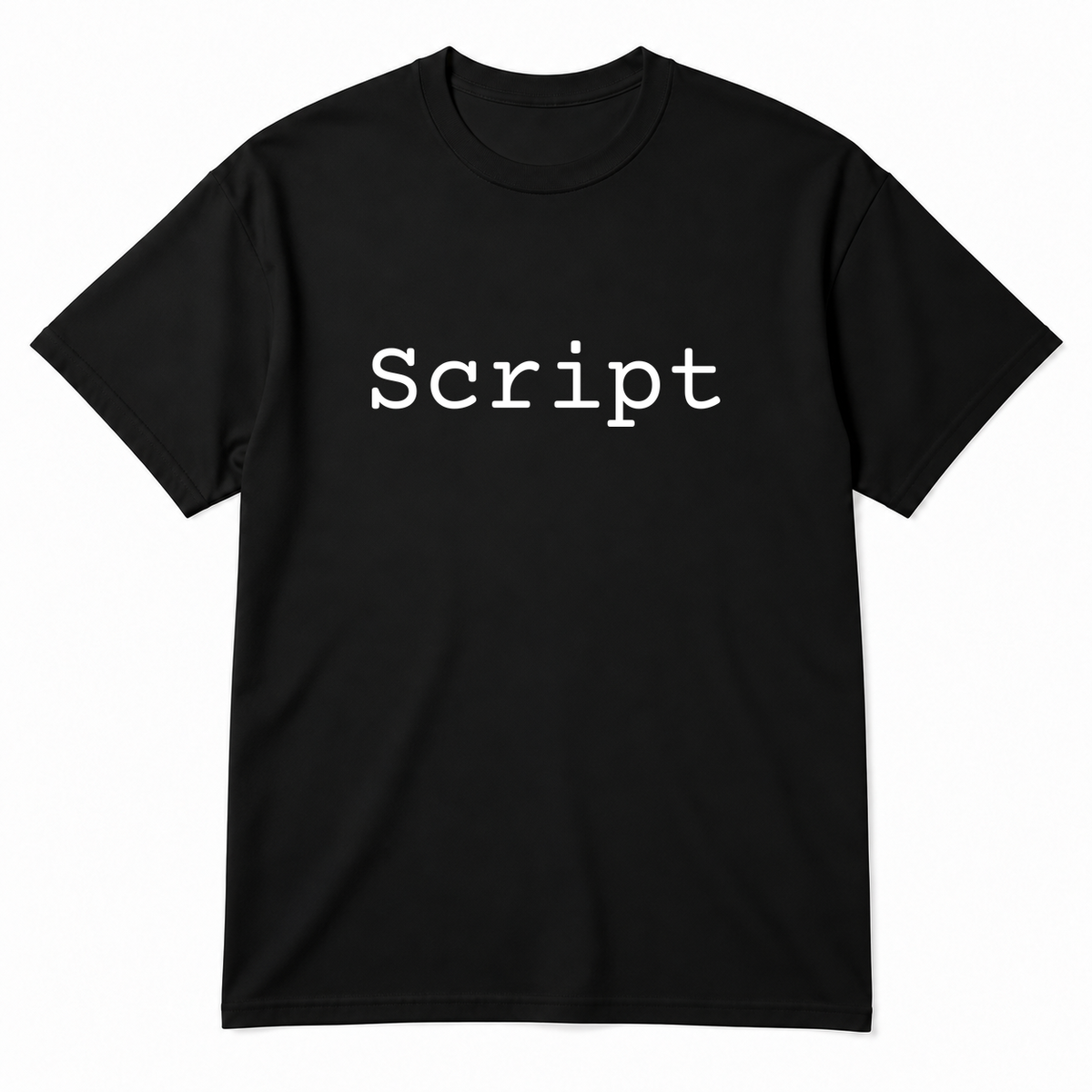 Script T-Shirt in black