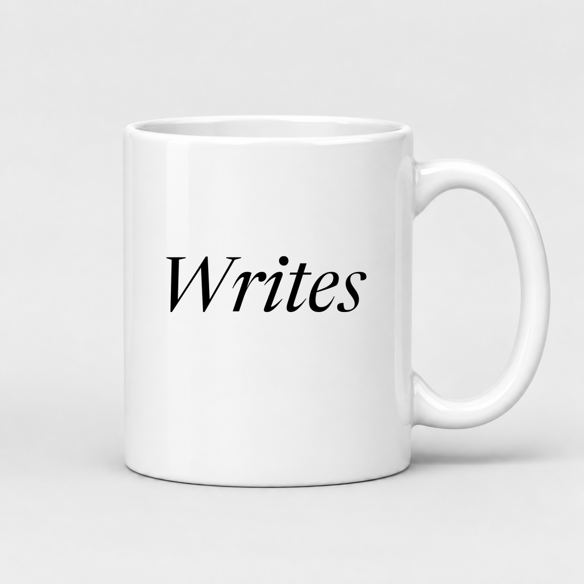 Writes Mug in white