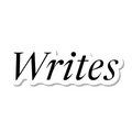 Writes die-cut sticker