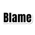 Blame die-cut sticker