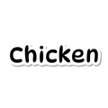 Chicken die-cut sticker