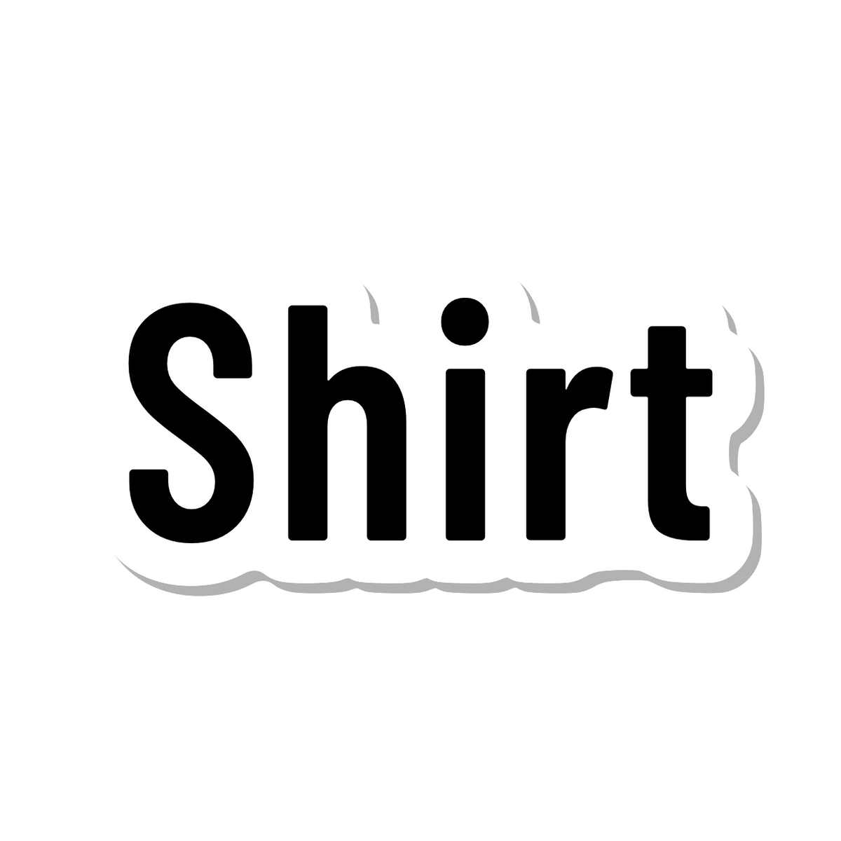 Shirt die-cut sticker