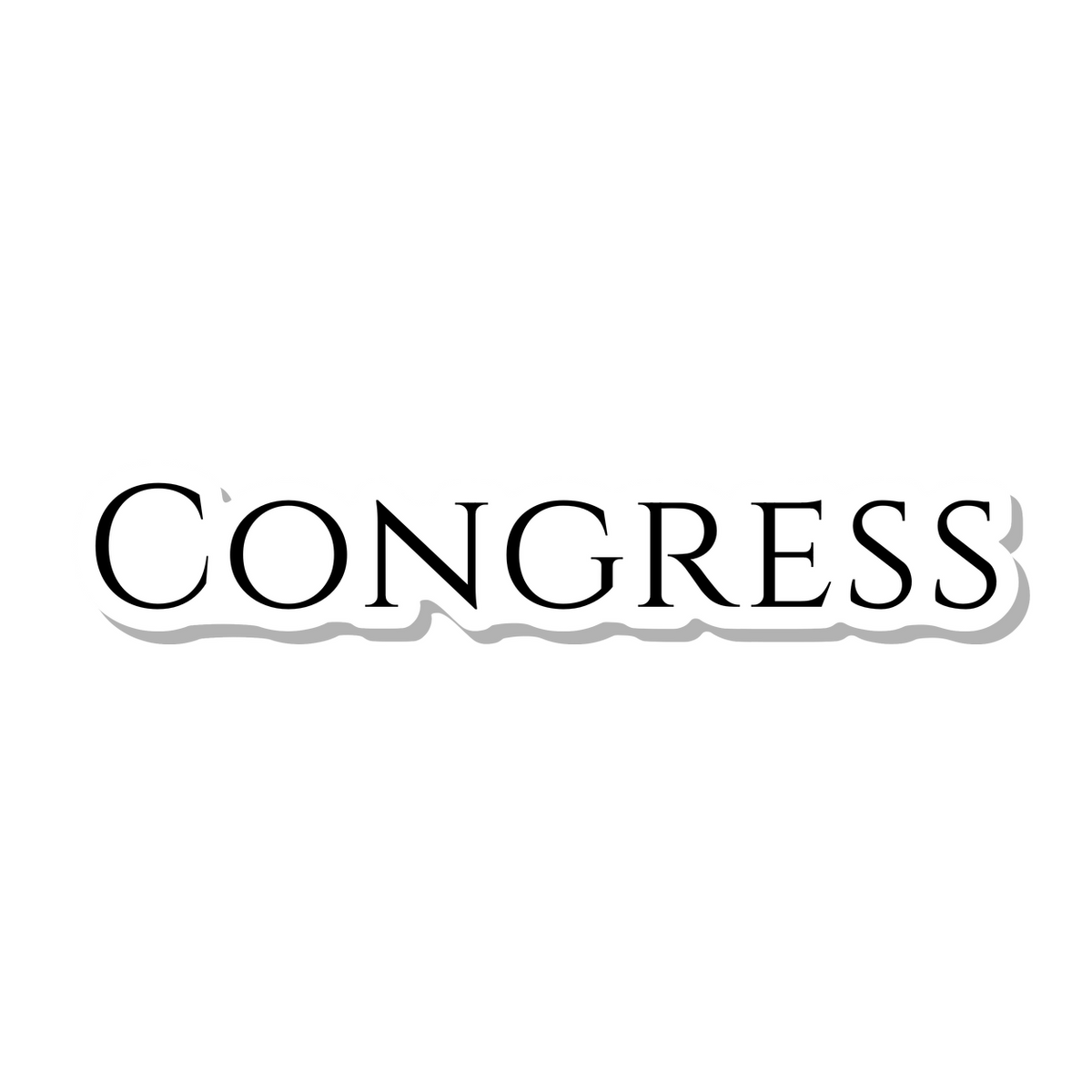 Congress die-cut sticker