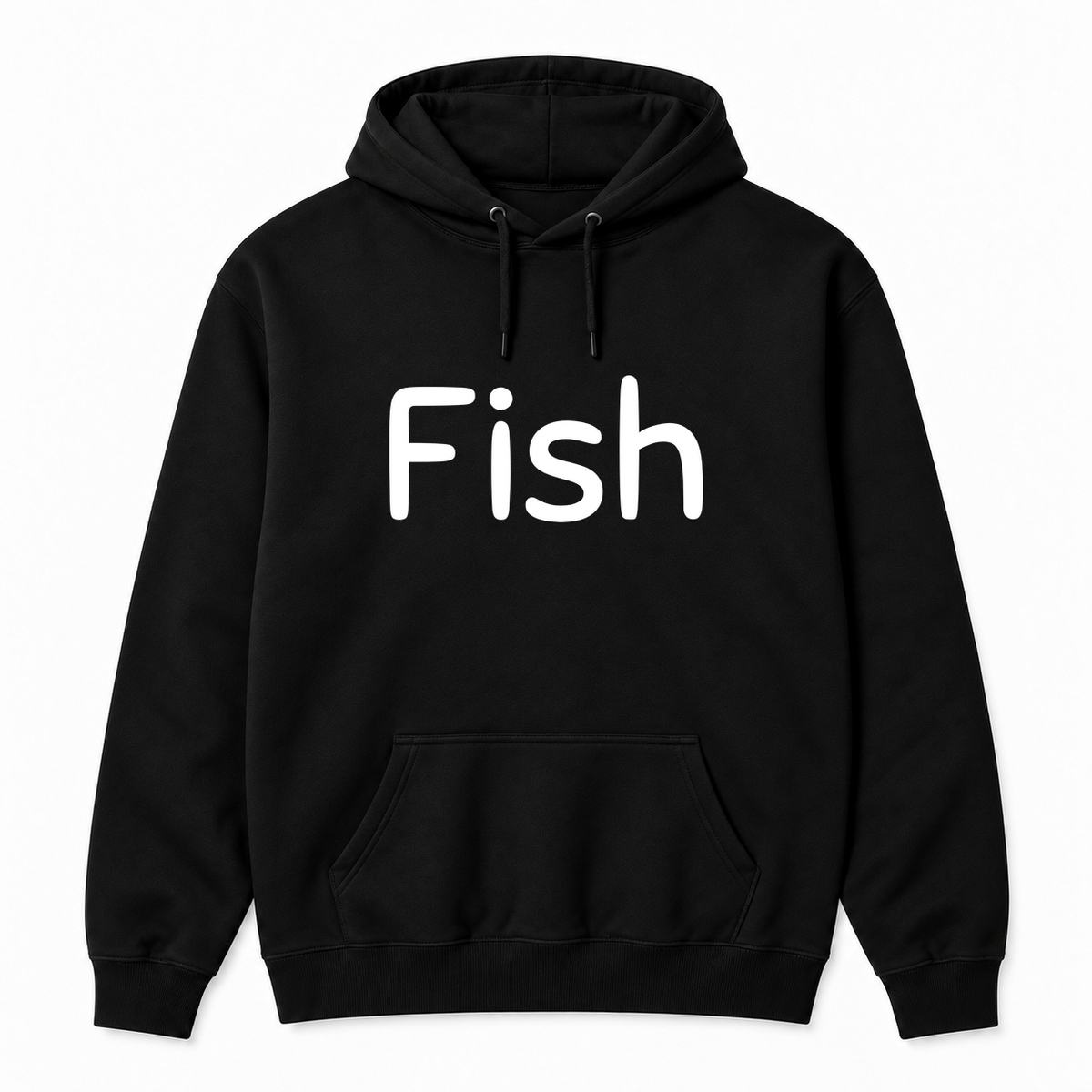Fish Hoodie in black