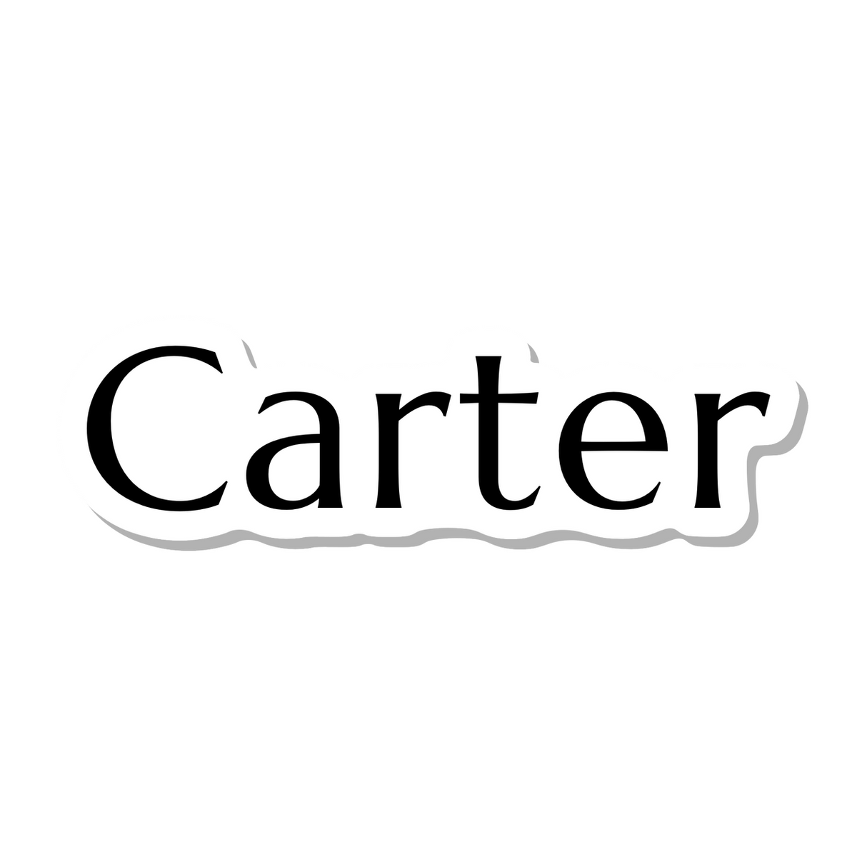 Carter die-cut sticker