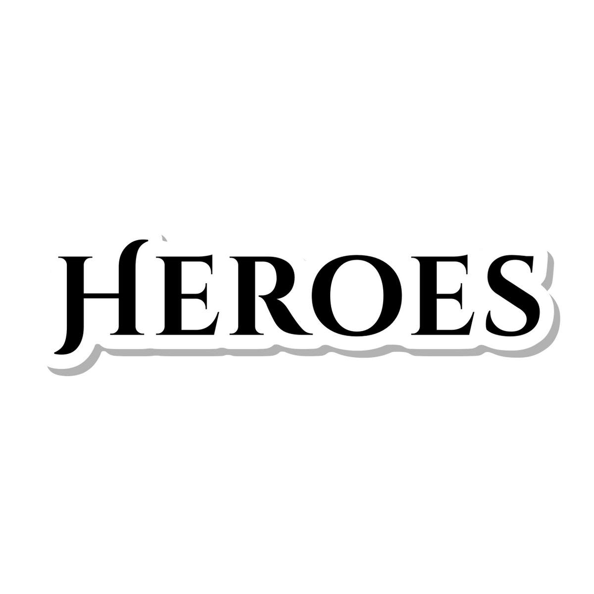 Heroes die-cut sticker
