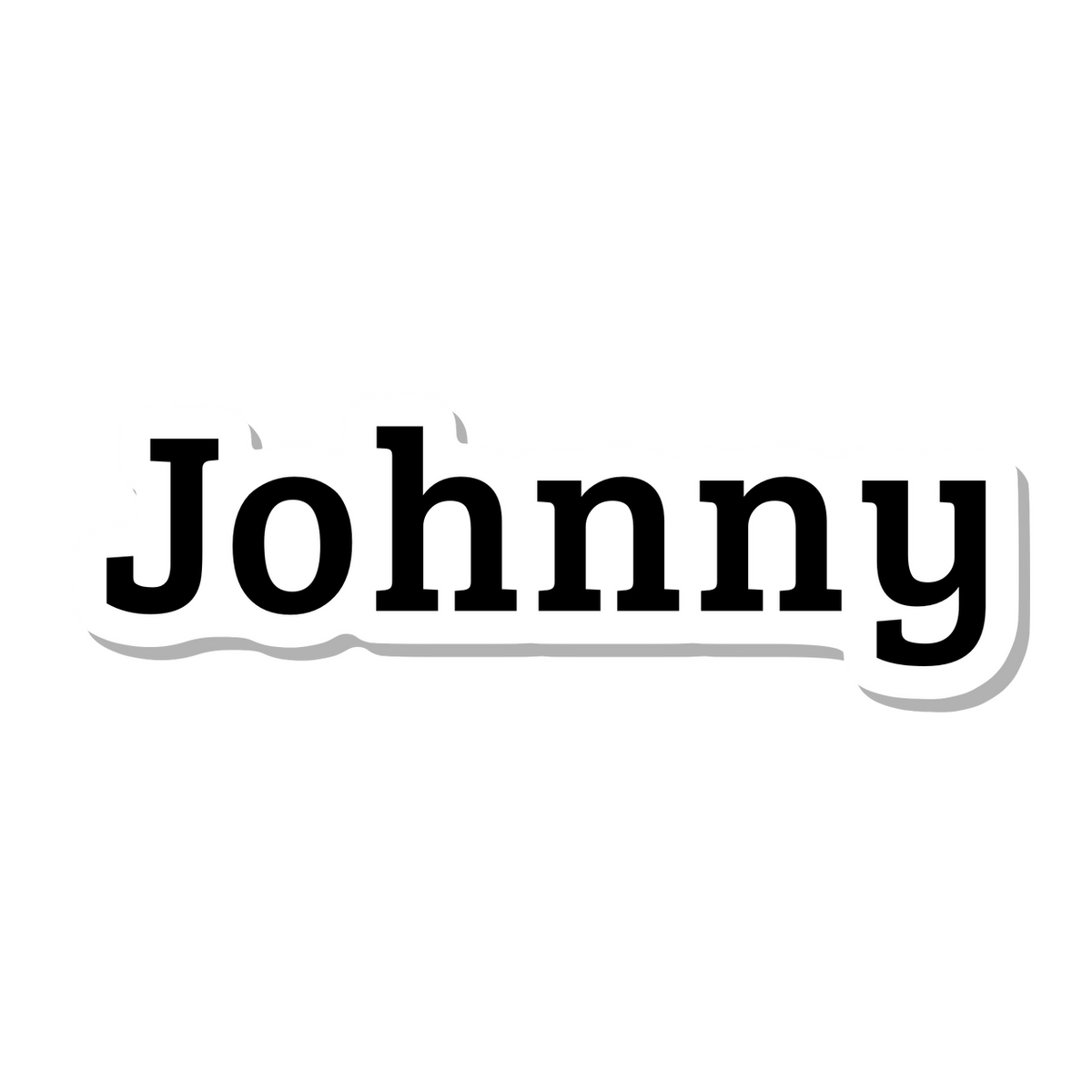 Johnny die-cut sticker