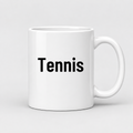 Tennis Mug in white