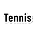 Tennis die-cut sticker
