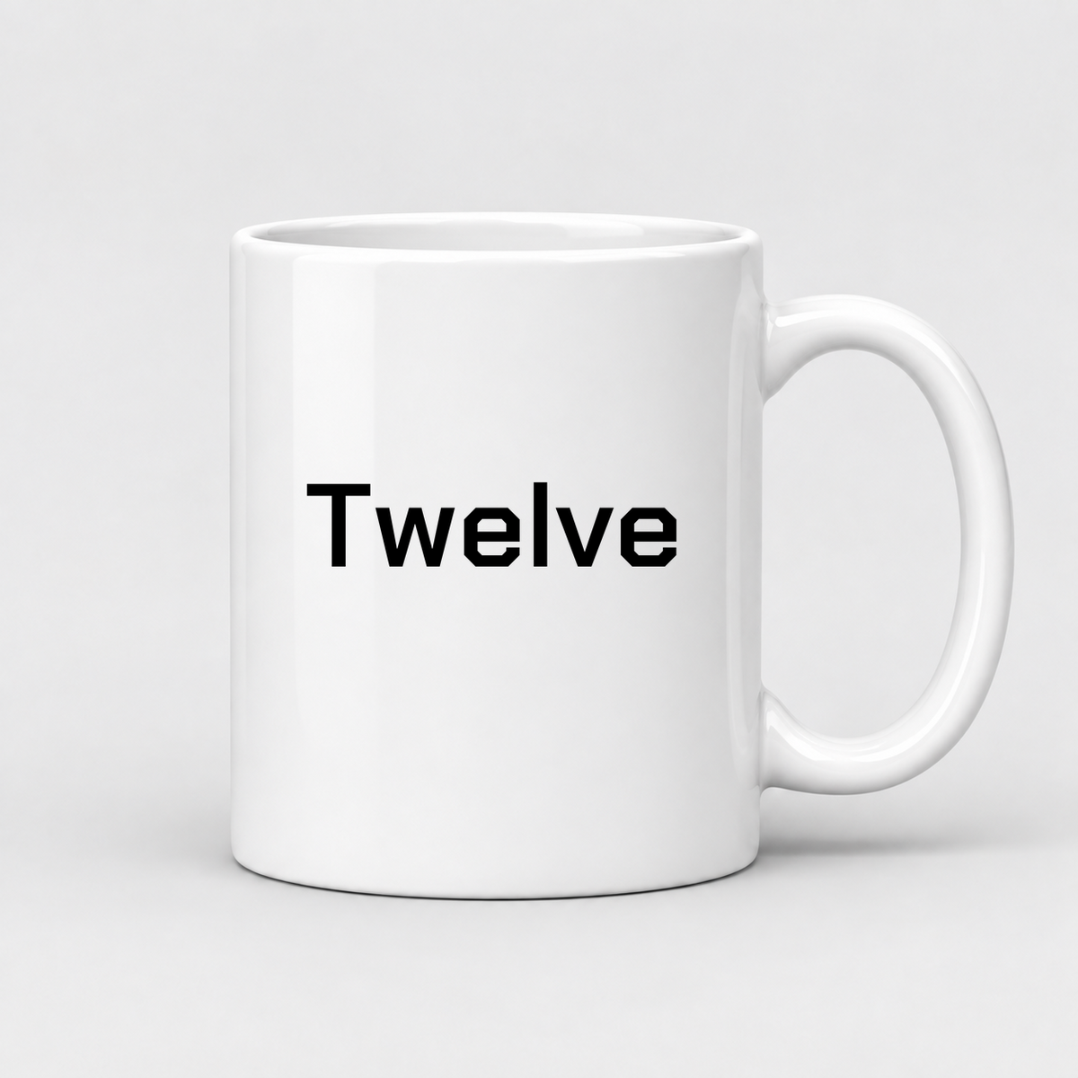 Twelve Mug in white