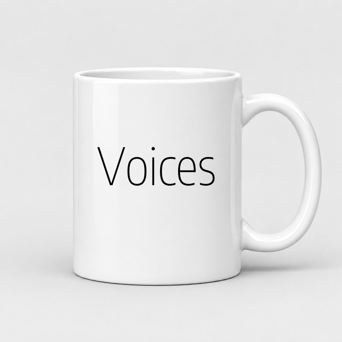 Voices Mug in white