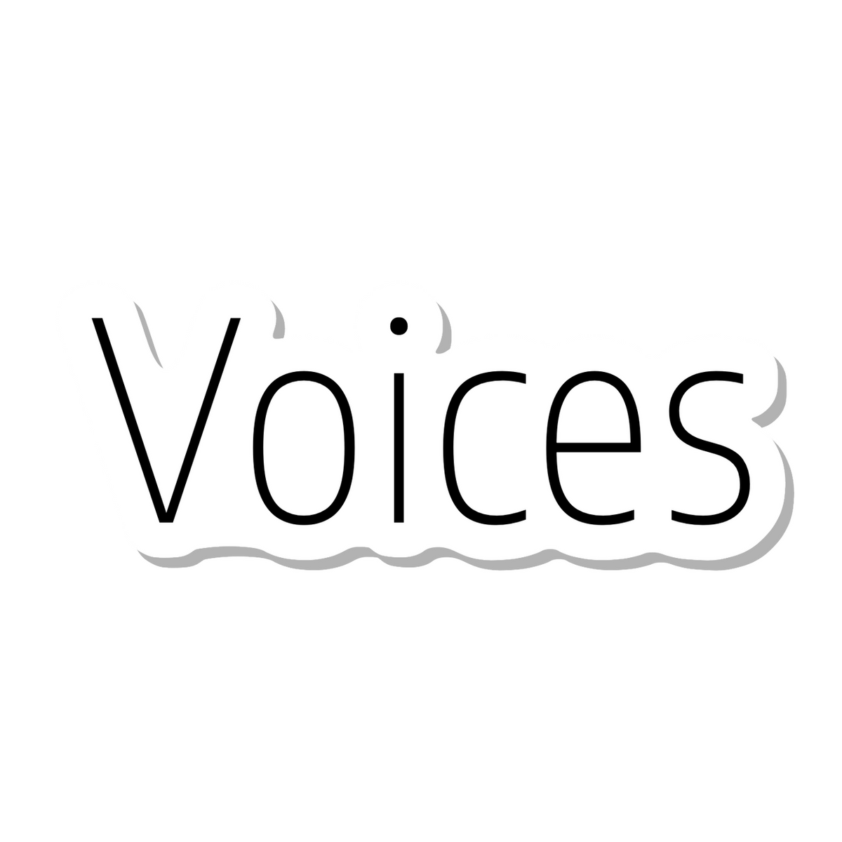 Voices die-cut sticker