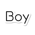 Boy die-cut sticker
