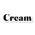 Cream die-cut sticker