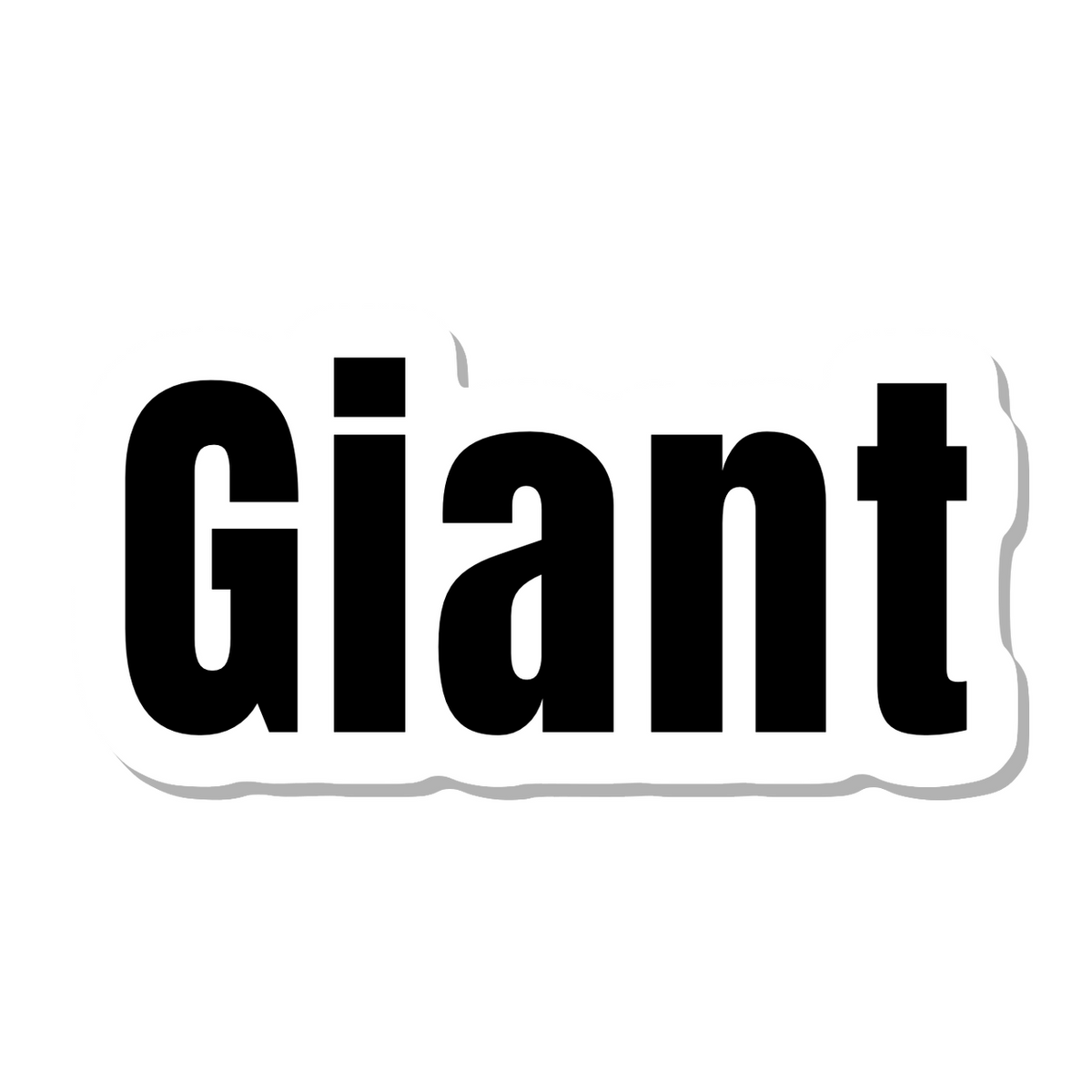 Giant die-cut sticker