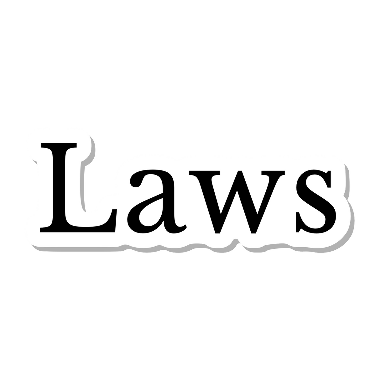 Laws die-cut sticker