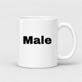 Male Mug in white