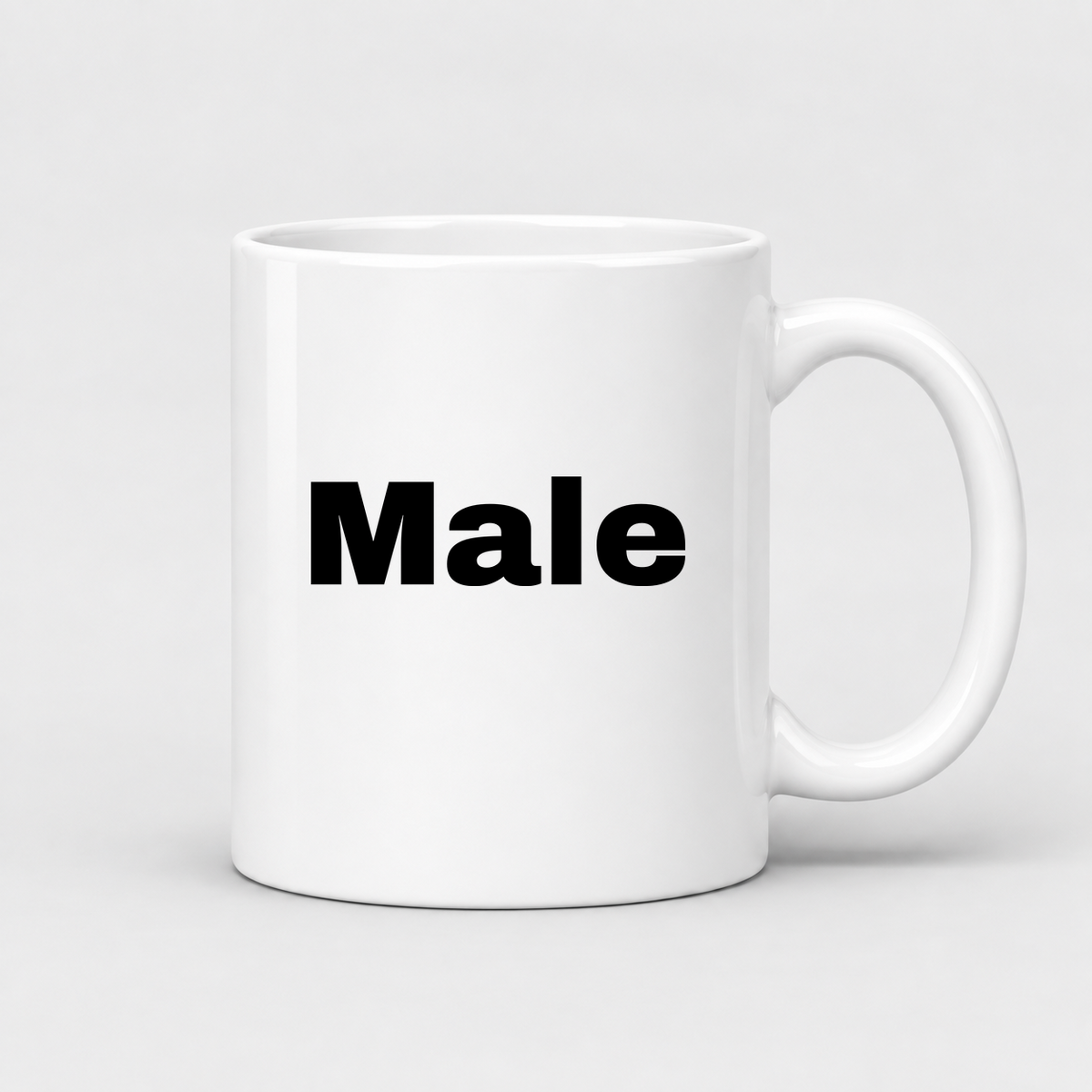 Male Mug in white