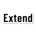Extend die-cut sticker