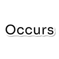 Occurs die-cut sticker