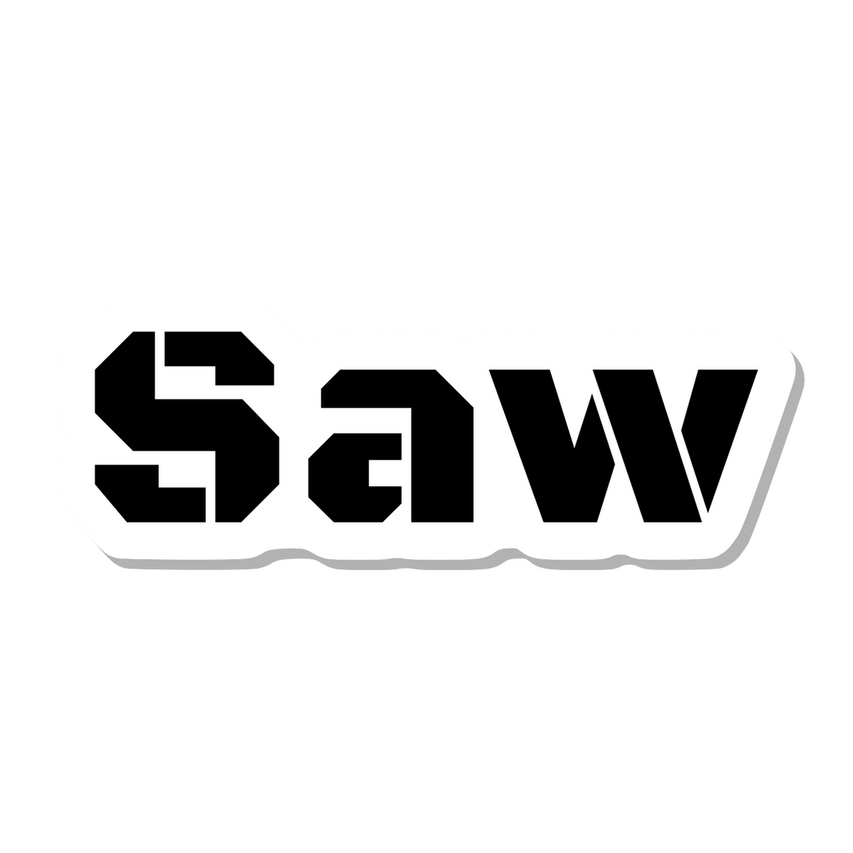 Saw die-cut sticker