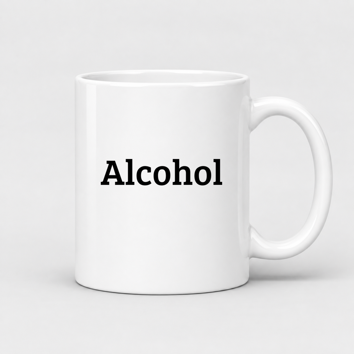 Alcohol Mug in white
