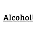 Alcohol die-cut sticker