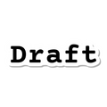 Draft die-cut sticker