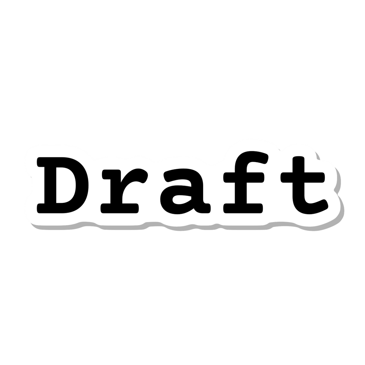 Draft die-cut sticker