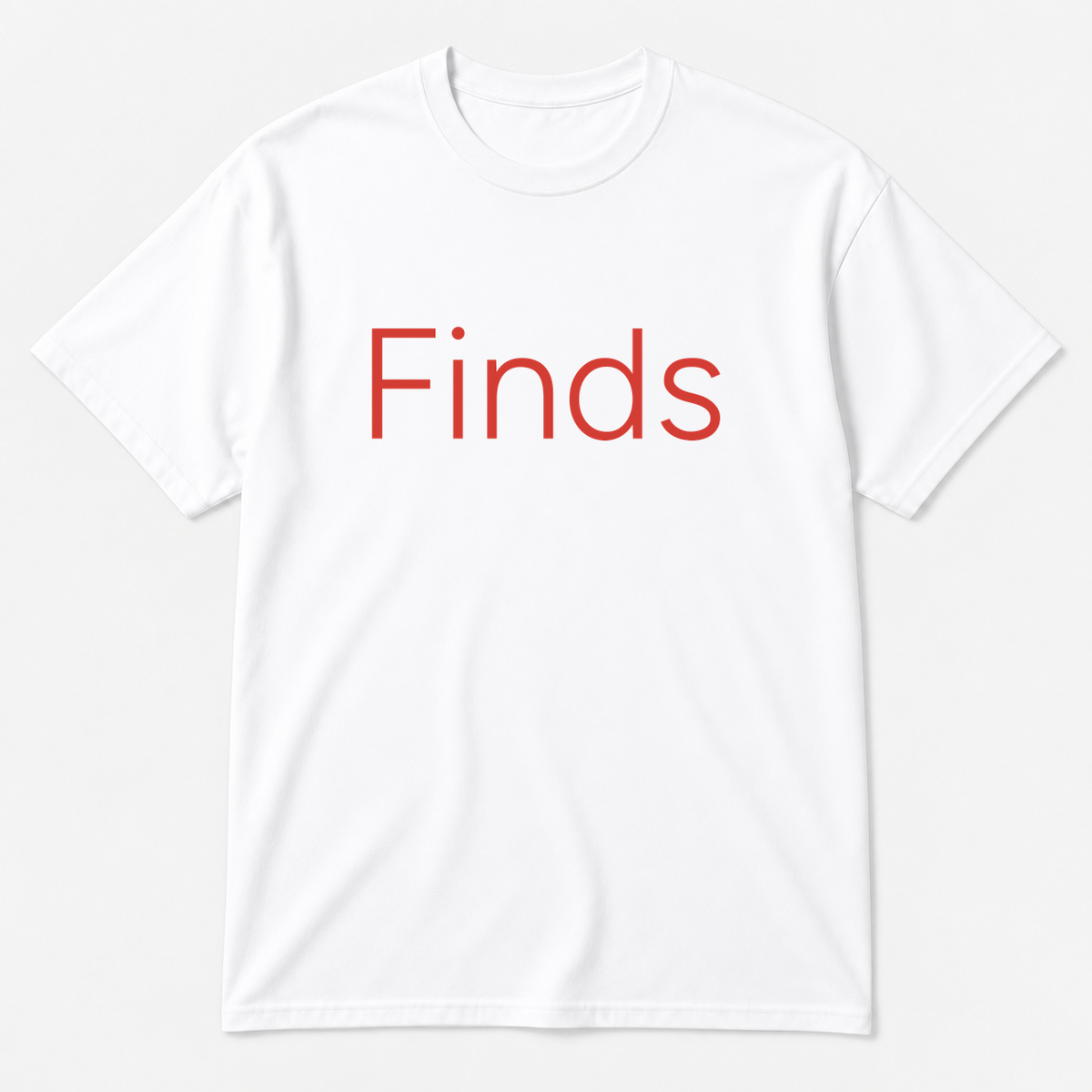 Finds T-Shirt in white with red text