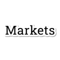 Markets die-cut sticker