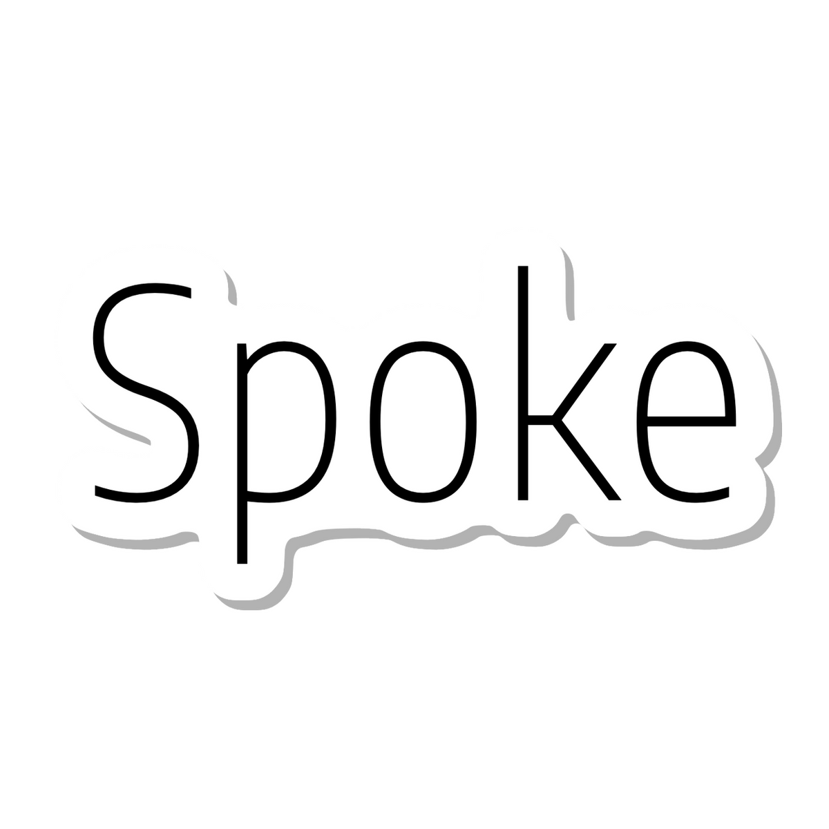 Spoke die-cut sticker