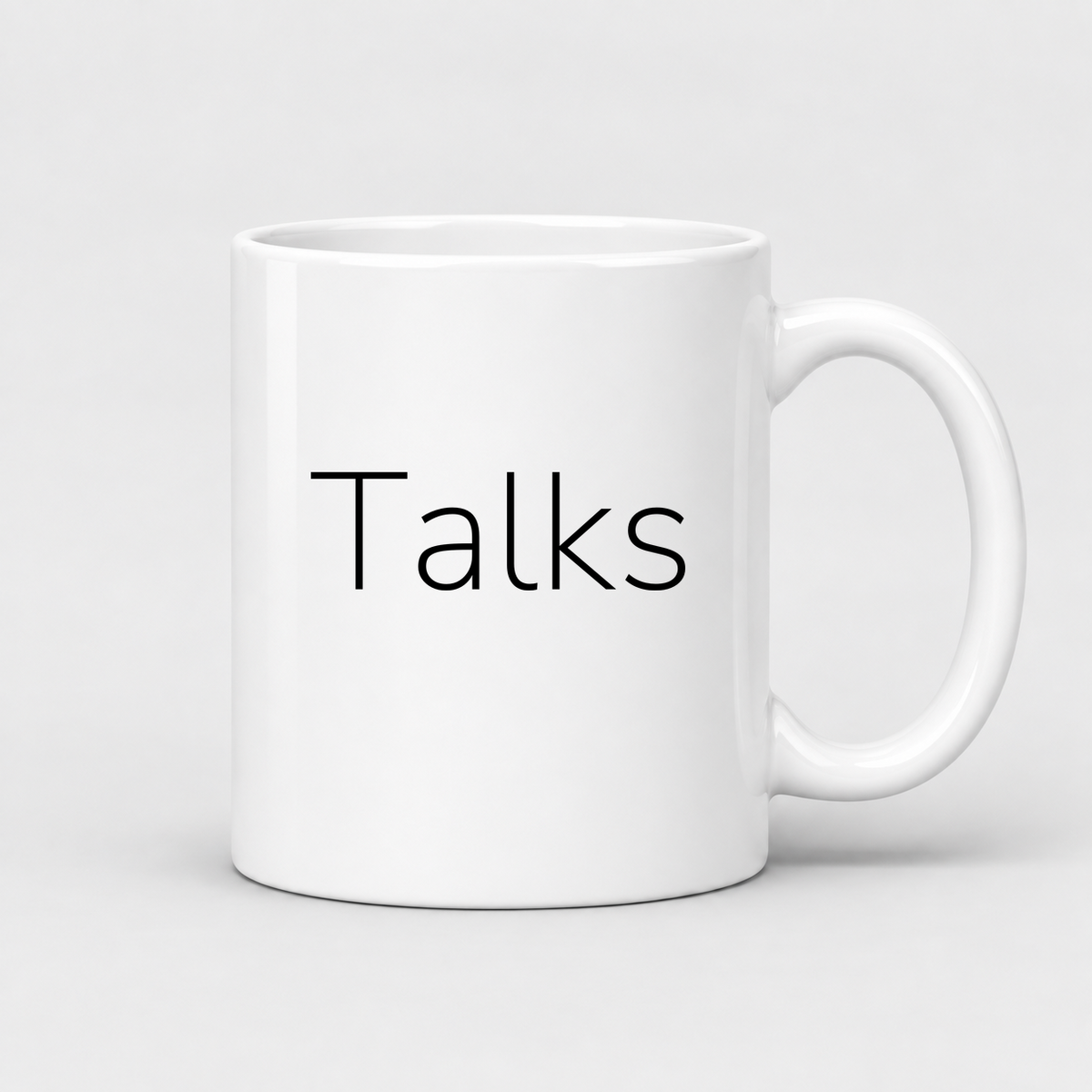 Talks Mug in white