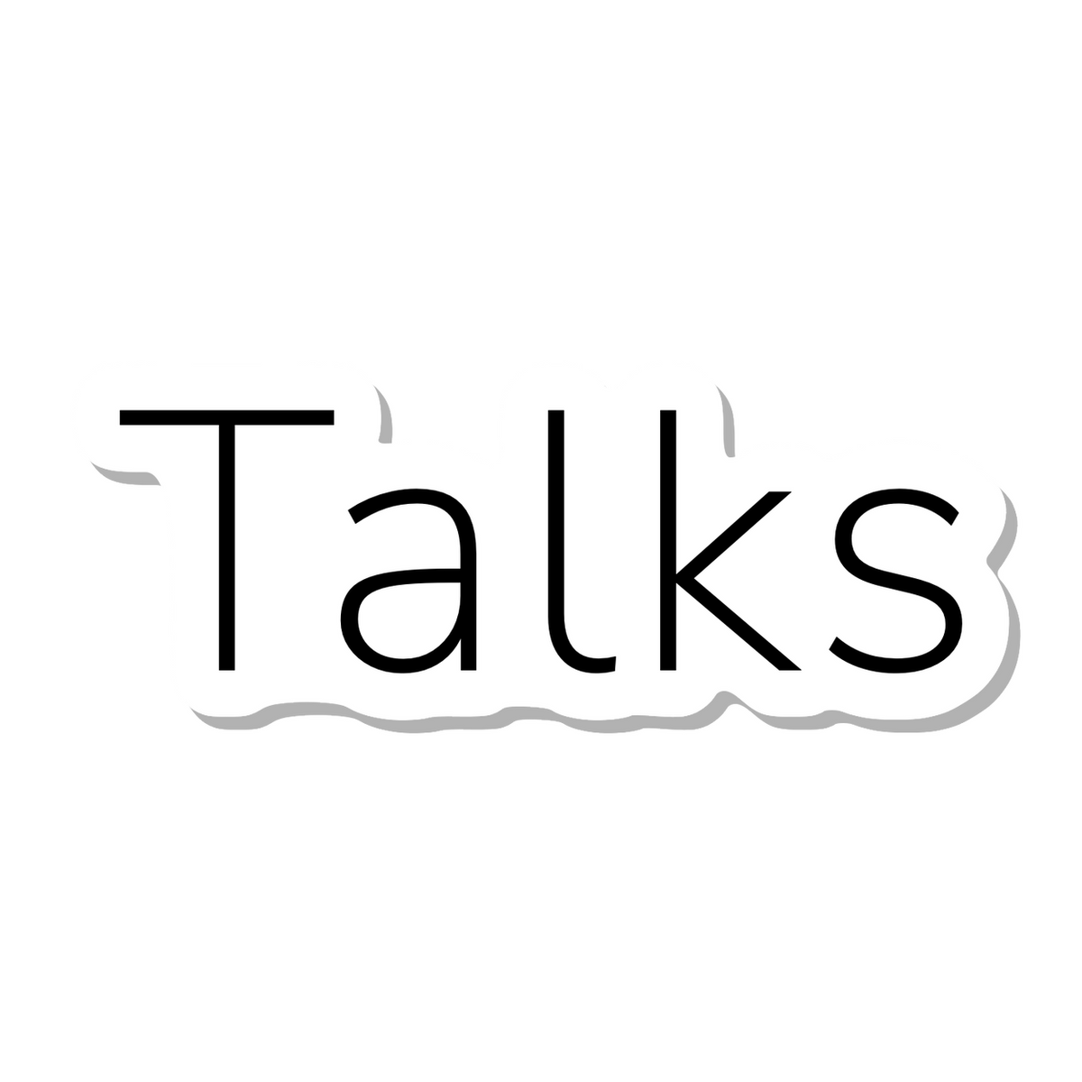 Talks die-cut sticker
