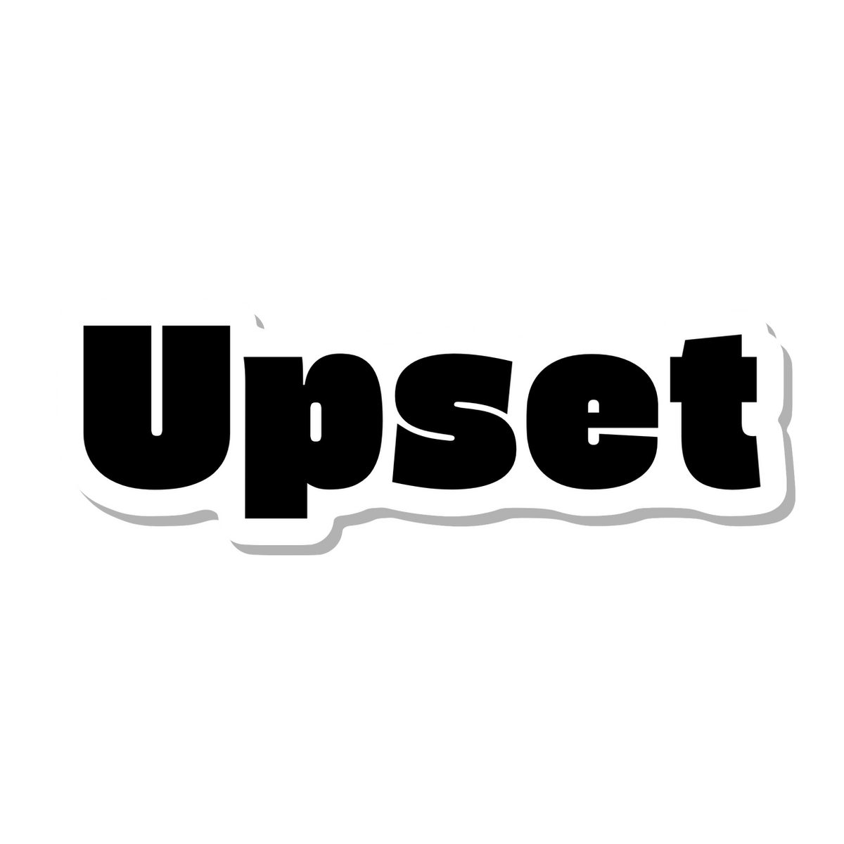 Upset die-cut sticker