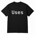 Uses T-Shirt in black