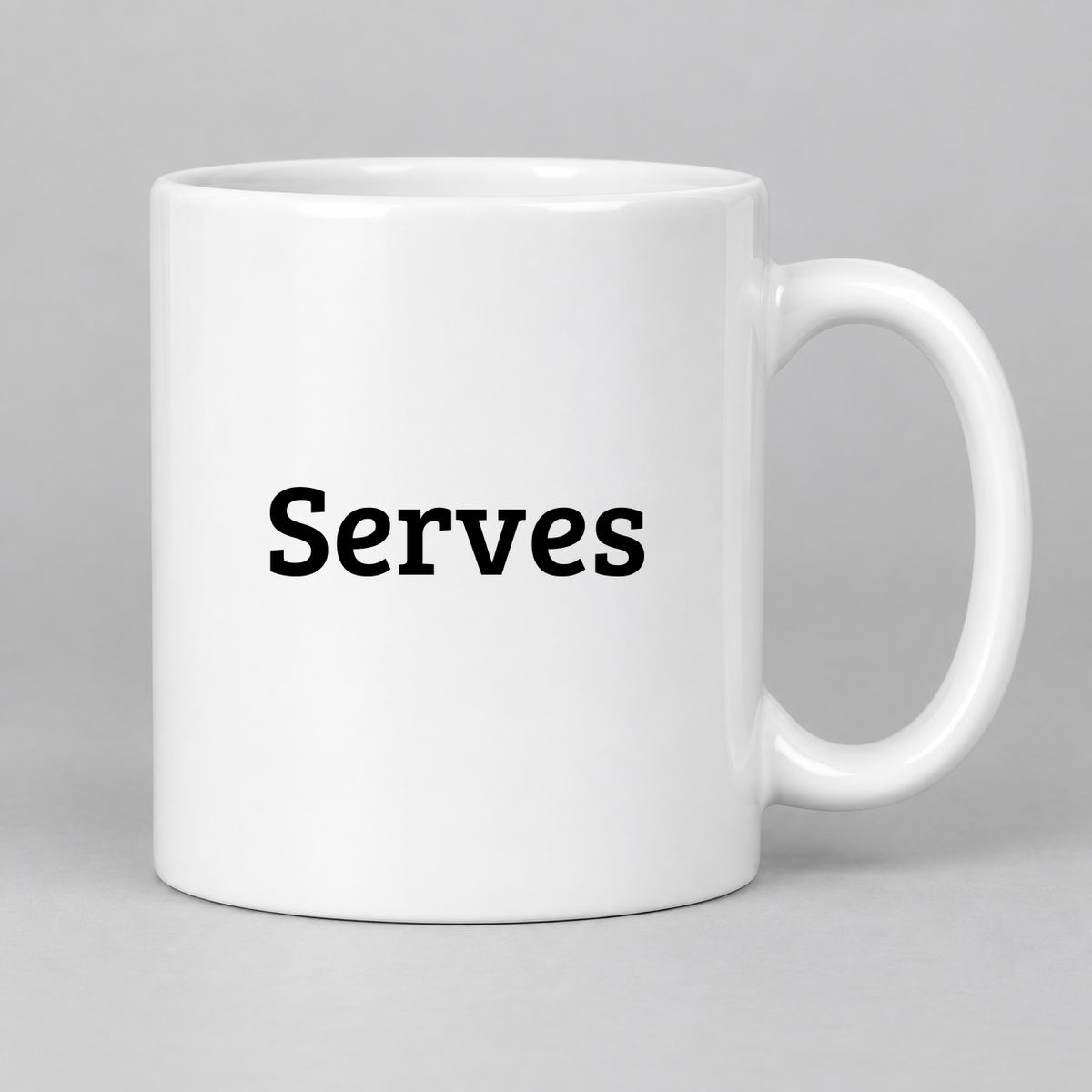Serves Mug in white