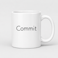 Commit Mug in white