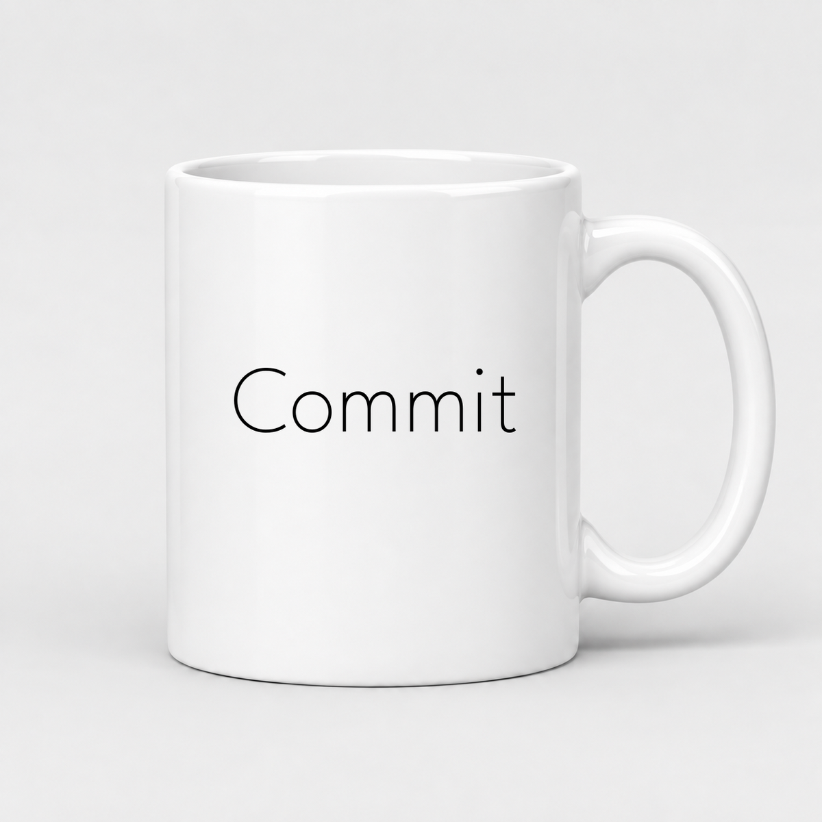 Commit Mug in white