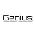 Genius die-cut sticker