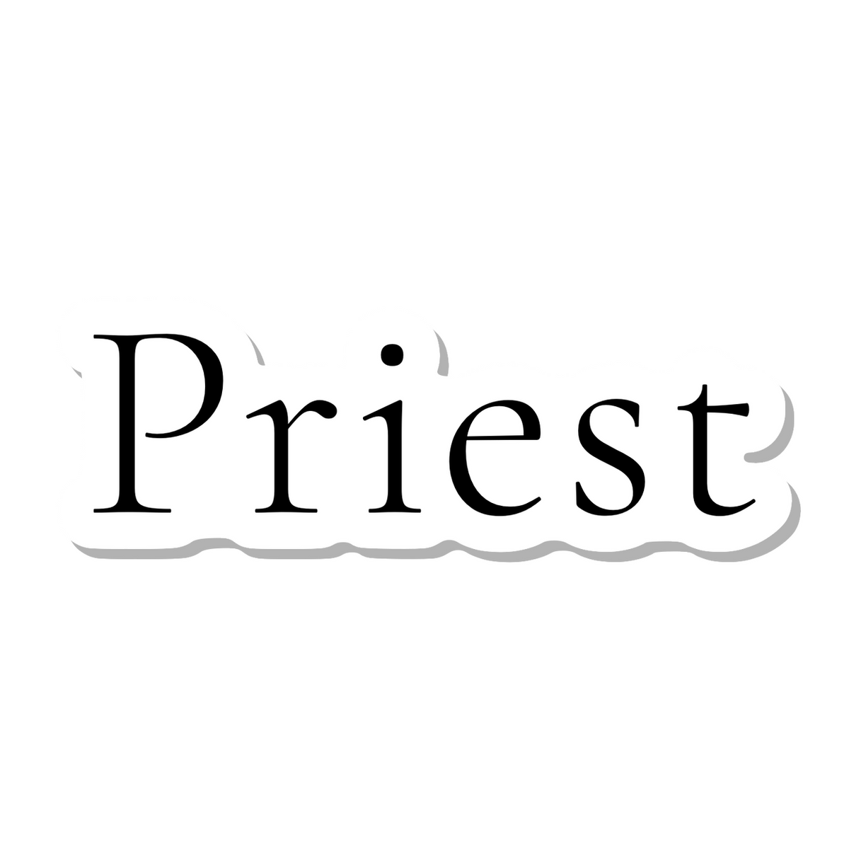 Priest die-cut sticker